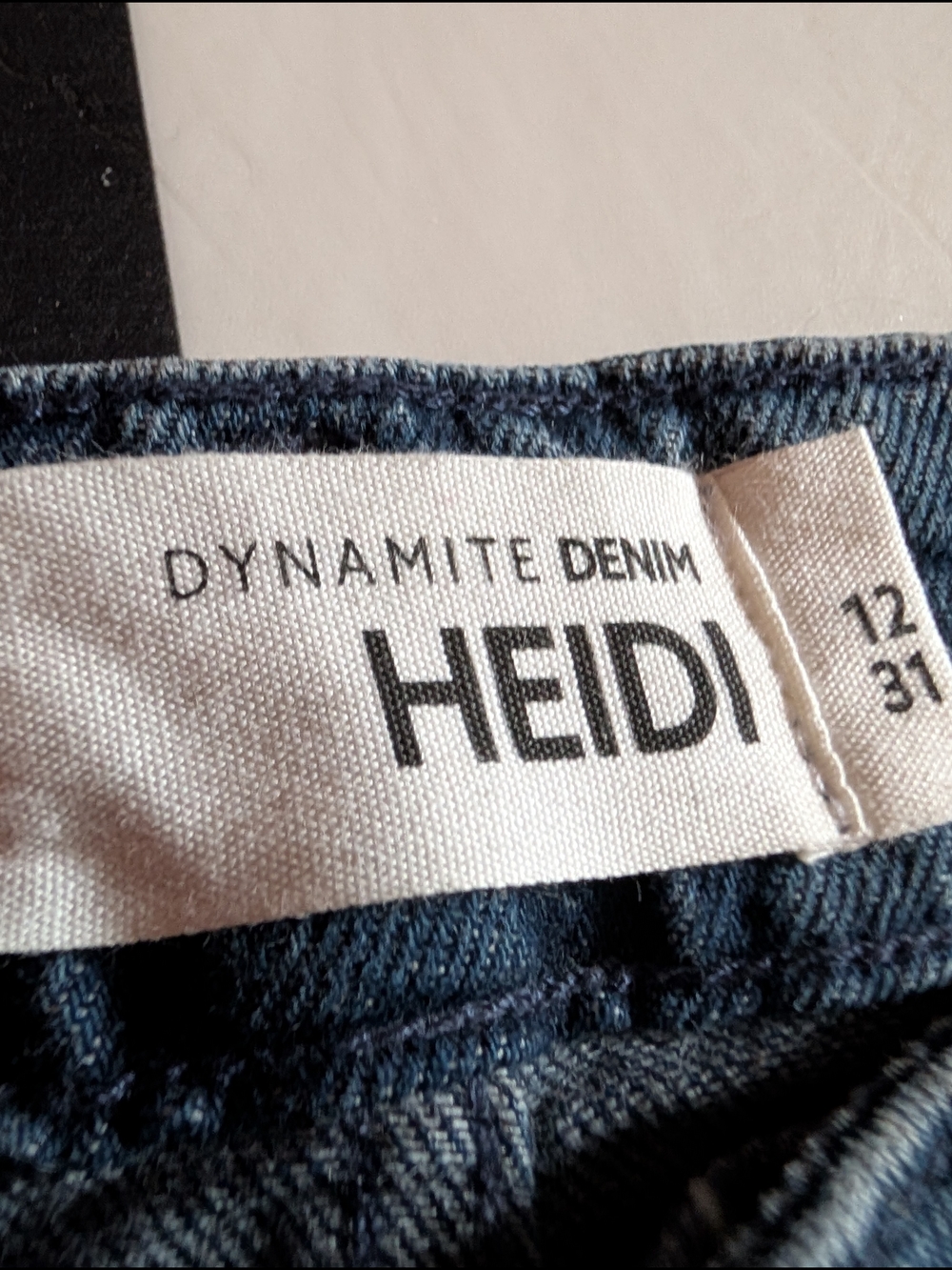 ✨ NWT ✨ Dynamite Dark Blue Wide-Leg High-Rise Jeans 12 X 31 - Picture 4 of 9